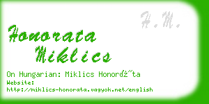 honorata miklics business card
